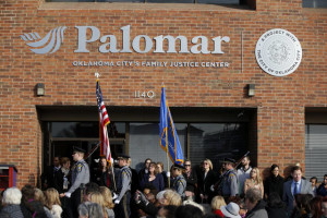 An Oklahoma City Police Honor Guard presents the colors during a grand opening for Palomar, Oklahoma City's Family Justice Center, Thursday, Feb. 2, 2017. Photo by Bryan Terry, The Oklahoman