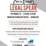 2019 Legal Speak flyer